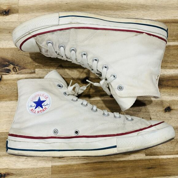 CONVERSE Chuck Taylor All Star Blue Label White Rare Vintage 60s 70s 1970s USA - Picture 7 of 16